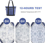 BeeGreen Cooler Bag Soft Leakproof Insulated Tote with Zipper for Beach Travel Grocery