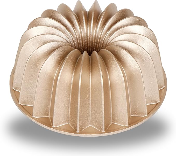 Baker's Secret Nonstick Fluted Cake Pans, Bake Unique Cakes, Die Cast Aluminum Cake Pans, 2 Layers Non-stick Coating Easy Release, Fluted Cake Pan - 9.7cups capacity 2024 - (French Wreath)