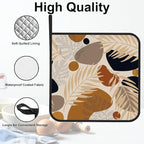 Boho Abstract Geometric Tropical Leaves Pot Holders Set of 2 Oven Hot Pads Pot Holders for Cooking Baking BBQ Gifts for Women
