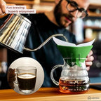 Pour-over Coffee Set Fit for 1-2 Cup Coffee Brewing at Home/Outdoors, Includes 1 Two-way Dripper & 80 Disposable Fabric Coffee Filters, Flip-and-use Dripper with Cone & Trapezoid Shape