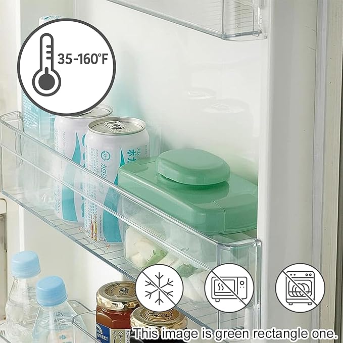 Instant Pickle Maker Vegetable Press Tsukemono Container Rectangle Made in Japan BPA Free (Blue 1.6L)