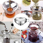 2 Pieces Stainless Steel Canning Jar Lifter Tongs and Canning Funnel with Safe and Secure Grip for Wide Mouth and Regular Jars, Easy to clean and Dishwasher safe