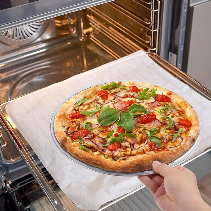 3 Pcs Pizza Screen 10 Inch 12 Inch 13 Inch Aluminum Alloy Seamless Pizza Pan Non Stick Mesh Pizza Tray for Oven BBQ Kitchen Restaurant Cookware Baking Tool