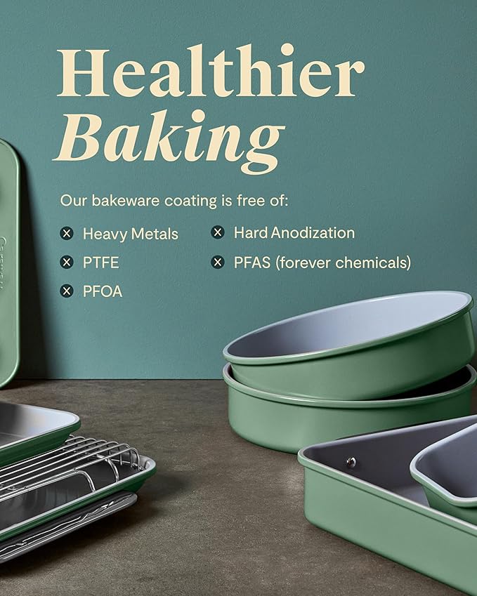 Caraway Non-Stick Ceramic Baking Sheet - Naturally Slick Ceramic Coating - Non-Toxic, PTFE & PFOA Free - Perfect for Baking, Roasting, and More - Large (18" x 13") - Perracotta