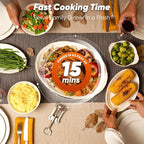 Nuwave Bravo Pro Convection Air Fryer Toaster Oven Combo, 2025 New and Improved, 10-in-1, 50°-450°F Temp Controls, Quick & Even Crisp Technology, 21Qt Capacity, Black, PFAS Free