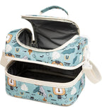 Insulated Kids Double Decker Lunch Bags Tote for Girls Boys Toddler Kindergarten School Picnic Camp Food Cooler Lunch Boxes Thermal with Strap (Lion)