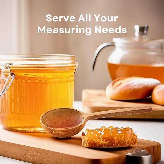 Wooden Coffee Spoon, Handmade Teak Wood Scoop for Ground Coffee, Beans and Tea 1 Tablespoon for Jars and Containers (1 Piece)