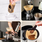 100 Count #4 Cone Coffee Filters 8-12 Cup, Unbleached Natural Paper, Disposable coffee filters 4 cone paper, Filters Paper Compatible with Ninja Coffee Filters, Pour Over and Drip Coffee Maker