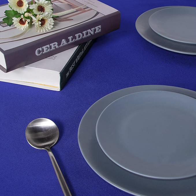 sancua Square Tablecloth - 70 x 70 Inch - Stain and Wrinkle Resistant Washable Polyester Table Cloth, Decorative Fabric Table Cover for Dining Tables, Buffet Parties and Camping, Royal Blue