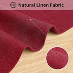 Cloth Placemats, Set of 4 Heat-Resistant Cotton Linen Blend Double Layered Machine Washable Place Mats, Wrinkle Free Thick Fabric Dining Table Mats for Indoors & Outdoors (Burgundy, 4)