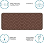 GelPro Anti-Fatigue Designer Comfort Kitchen Floor Mat, 20x48, Trellis Walnut Stain Resistant Surface with 3/4” Thick Ergo-Foam Core for Health and Wellness