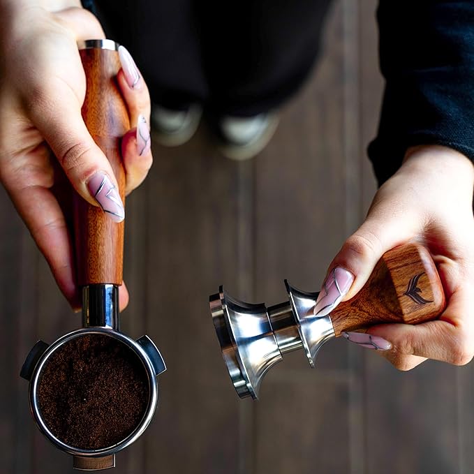 54mm Espresso Tamper Kit For Breville Espresso Machines Includes Bottomless Portafilter, Leveling Tool, Coffee Tamper, WDT Tool, Dosing Funnel and Puck Screen Set