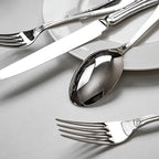 20-piece Silverware Set for 4, 18/10 Stainless Steel Flatware Set, Fine Silverware Set, Serving Utensil Sets, Finely Polished and Dishwasher Safe, Cupid