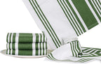 Urban Villa Kitchen Towels (20x30 Inches 6 Pack) Extra Large Premium Dish Towels for Kitchen Green & White Dish Cloths Highly Absorbent 100% Cotton Kitchen Hand Towels with Hanging Loop Tea Towels