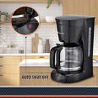 Newhouse Electric Coffee Machine NHCM-001-12, 12-Cup Coffee Maker with Auto Shut Off, Electric Pot with Metal Mesh Coffee Filter Basket, ETL Certified for Hospitality and Residential Use