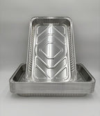 Heavy Duty Disposable Aluminum Foil Pan - Durable Tin Pan for Grilling, Cooking, Heating, Food Storage - Oven Safe, Freezer Safe, Gas & Electric Stovetop Compatible - Pack Size 50