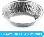 MontoPack Disposable 5" Aluminum Foil Pie/Tart Pans (100 Pack) | 5 Inch Round Cake Pan for Baking Personal Mini Pies, Homemade Cakes & Quiche | Oven Safe Foil Tins Easily Stack & Store Freeze & Reheat