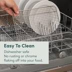 Ultra Cuisine Oven-Safe, Dishwasher-Safe 100% Stainless Steel Cooling & Baking Rack Set - Jelly Roll Sheet Pan Size - Heavy Duty - 10 x 14.7" - Set of 2 - Wire Cooling Racks for Baking & Cooking