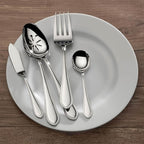 Mikasa 5187577 Daphney 65-Piece 18/10 Stainless Steel Flatware Set with Serveware, Service for 12