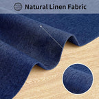 Cloth Placemats, Set of 4 Heat-Resistant Cotton Linen Blend Double Layered Machine Washable Place Mats, Wrinkle Free Thick Fabric Dining Table Mats for Indoors & Outdoors (Navy Blue, 4)