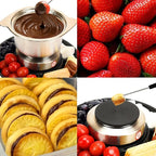 SANGLE SOPFFY 2 in 1 Fondue Pot & Electric S'mores Maker - Cheese and Chocolate Fondue Set with Temperature Control,Detachable Trays,Fondue Pot Electric Set w 4 Forks,Perfect for Parties,Family Gifts