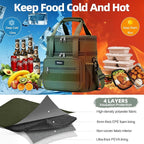 Weitars Tactical Lunch Box, Insulated Lunch Box, Large Expandable Heavy Duty Lunch Boxes for Men Women Durable Waterproof Leakproof Lunch Cooler Bag for Adults Work Outdoor Picnic Camping