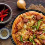Non-Stick Pizza Pan 1 Pack, 13 Inch Round Carbon Steel Pizza Tray with Perforated Holes for Crispy Crust, PFOAPFOSPTFE Free, Dishwasher & Oven Safe Up To 450°F, Durable Nonstick Gray Coating
