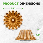 NutriChef 9 Inch Cake Pan - Premium Nonstick Die-Cast Aluminum Cake Mold for Baking - Sloped Edges for Uniform Baking, Dishwasher Safe