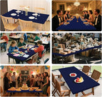 SereneGrace Elastic Table Cover, Windproof Tablecloth, 36x60 Inch Reusable Spandex Fitted Stretch 4-Foot Rectangle Table Cloth for Dining Room, Banquets, Events, Craft Displays, Parties, Navy