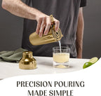 Mixology & Craft Bartender Kit – 15-Piece Cocktail Shaker Set with Bar Tools, Premium Stainless Steel Drink Mixer Accessories for Home Bar, Includes Bamboo Stand, Plus Exclusive Recipe Cards (Gold)