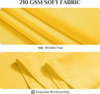 Softalker Rectangle Tablecloth, Waterproof & Stain Resistant Table Cloths Wrinkle Free Fabric Washable 210GSM Polyester Table Cover for Spring/Party/Outdoor - 70 x 120 inch,Yellow