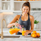 SMIRLY 64 oz Mason Jar Pitcher,Glass Pitcher with Wide Mouth,Water Jug with Double Leak Proof Lid for Iced Coffee,Hot Water,Breast Milk