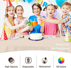 Party Solids 12-Pack Premium Plastic 84-Inch Round Tablecloth, Ivory