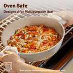 SENSARTE Ceramic Nonstick Cookware Set Non-toxic Healthy Pots and Pans Set Ceramic Coated Kitchen Cooking Set, Free of Intentionally Added PFAS/PTFE, Dishwasher&Oven Safe, Induction Compatible, 15pcs