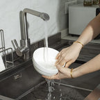 HAPPY KIT 6inch Ceramic Soup Bowls, Cereal Bowl Set of 6, 24OZ for Kitchen, Cereal Soup Rice Pasta Salad Oatmeal, Thick-edge Non-slip Design