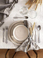 Dinnerware Sets for 4, 12 Piece Ceramic Dish Set with Plates and Bowls | Oven/Dishwasher/Microwave Safe | Ideal for Housewarming | Reactive Beige (10" Plate+8" Dish+27oz Bowl)