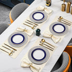 SUEH DESIGN Faux Leather Placemats Set of 6, Wipeable Place Mats Heat Resistant Table Mats Waterproof Dining Table Placemats for Indoor Outdoor Kitchen Dining Table