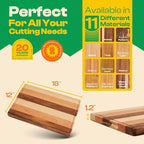 Riveira Walnut/Cherry/Maple Wood Cutting Board – Gourmet Grandeur: 18 x 12 Wooden Cutting Board – Natural Wooden Cutting Boards For Kitchen Decorative – Innovative Juice Grooves Wooden Chopping Board