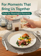 Sweese 10 Inch Porcelain Dinner Plates, White, Set of 6 - Microwave, Oven, Dishwasher Safe, Scratch-Resistant