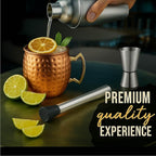 Moscow Mule Kit Gift Set - 2 Copper Mugs - 11 Botanicals - Stainless Steel Shaker & Jigger - Mudder - Recipe Book - Moscow Mule Cocktail Kit - Basket Gifts for Women - Unique Accessories for Infusion