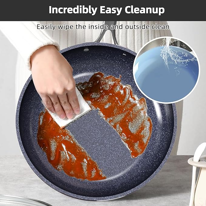 Nuwave Lux 13pc Forged Lightweight Cookware Set PFAS Free, Healthy G10 Duralon Ceramic Coating, Ultra Non-Stick, Stay-Cool Handles, Works on All Cooktops & Induction Ready