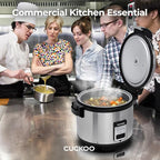 CUCKOO CR-3055 30-Cup (Uncooked) / 60-Cup (Cooked) Large Capacity Commercial Rice Cooker & Warmer with Nonstick Inner Pot, Switch Press (Silver/Black)