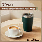 LotFancy 900Pcs Coffee Stirrers, 7 inch Birch Wood Coffee Stir Sticks, Sturdy Wooden Sticks, Great for Your Coffee Nook, Splinter Free, Round End