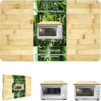GCQ 17.8" × 10.8" Bamboo Cutting Board for Breville 860BSS 845BSS BOV800XL Smart Oven, Convection Toaster Oven Accessories With Heat-Resistant Non-Skid Silicone Feet,100% Natural Organic Bamboo