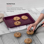 KitchenAid 9x13in Nonstick Aluminized Steel Baking Sheet, Beetroot