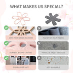 iPROTECT - Stack Expert | Multi-Purpose BPA-Free Silicone Pans & Pots Protector. Set of 3. Trivets for All Cookware Sizes, Protects Coating & Scratches, Dishwasher Safe (Mocha Nude, S&L)