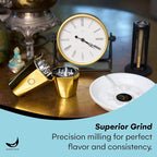 Banana Bros OTTO Electric Smart Spice Grinder - Automatic Herb Grinder with Smart Technology - USB Rechargeable - Portable Milling for Dry Herbs and Spices - Gold - Carrying Case Included