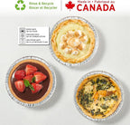 Starfrit (50-Pack 5” Deep Tart or Pie Plates (12.7 cm) - Recyclable - Disposable - Oven & Freezer Safe - Perfect for Baking Tarts & Pies