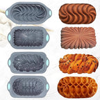 Tongjude 45 Pieces Silicone Loaf Pan for Baking Bread, 6 Cups Silicone Baking Pans Set, Fluted Cupcake, Non-Stick Kitchen Oven Baking Pans, with Measuring Cups and Spoons Set, Grey