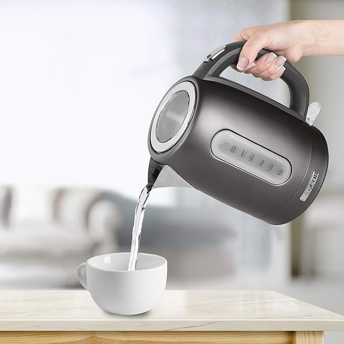Sencor SWK1778BK 1.7L Stainless Steel Electric Kettle with Lid Safety Lock, Black